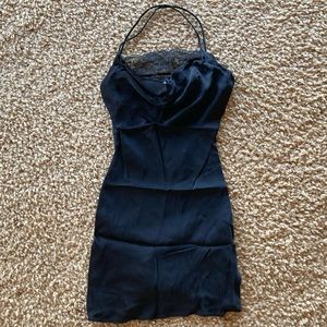 Zara satin effect and lace dress